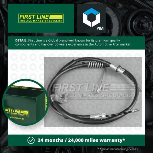 Handbrake Cable Rear Left FKB3784 First Line Hand Brake Parking 1830745 Quality, US $, image 3