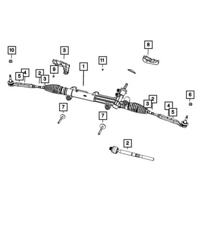 Genuine Mopar Outer Tie Rod End 52013468AD, US $68.77, image 5