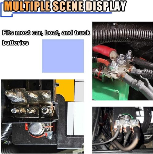 2PCS Battery Terminal Connectors with 3 Way -12V Automotive Top Post Battery..., US $24.34, image 2