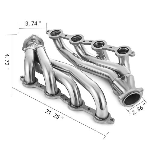 Stainless Steel Shorty Headers For Chevy LS1 LS2 LS3 LS6 LS7 Chevelle Camaro, US $152.39, image 9
