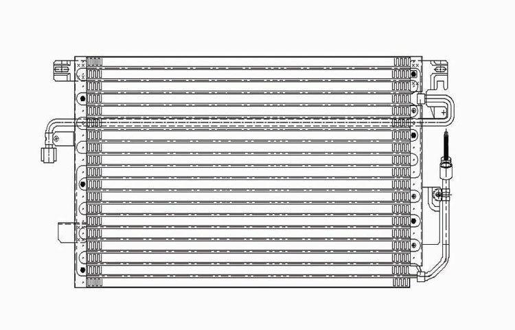Replacement ac condenser serpentine type 2005-2007 saturn vue 2.2l l4 15807010