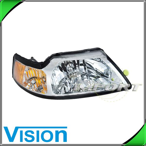 Passenger right side headlight lamp assembly replacement 1999-00 ford mustang gt