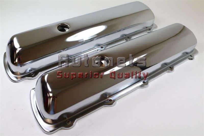 Oldsmobile 64-88 v8 chrome steel valve covers 260-330-350-400-425-455 tall style