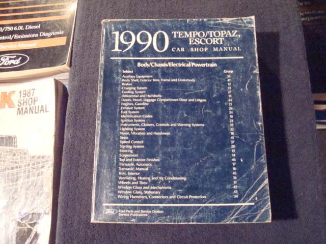 1990 ford tempo/topaz/escort factory workshop shop service repair manual book