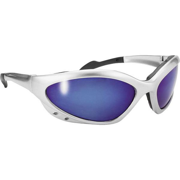Aluminum/blue mirror lens pacific coast navigator padded sunglasses
