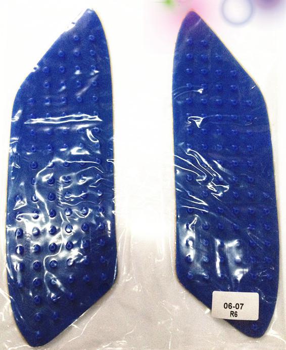 Tank traction side pad gas grip protector yzf r6 2006-2007 blue yamaha r6 good