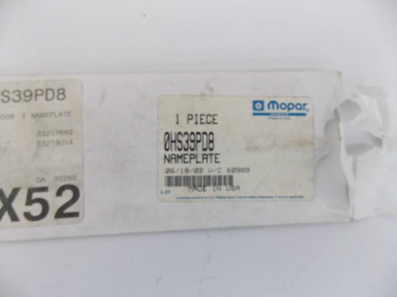 NOS MOPAR 0HS39PD8 1994-2000 DODGE GRAND CARAVAN SE VAN NAMEPLATE LIFTGATE , US $25.95, image 5