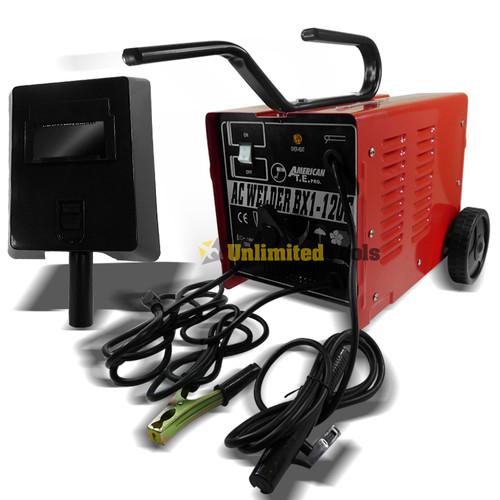 110v 120amp arc welder portable welding machine automotive w/ wheels diy home hd