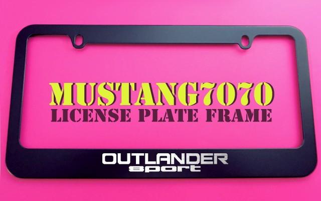 1 brand new mitsubishi outlander sport black metal license plate frame
