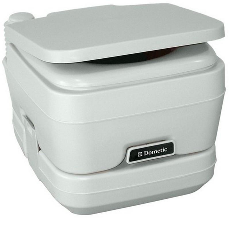 Dometic 964 msd portable 2.5 gallon platinum toilet w/ adult-size seat
