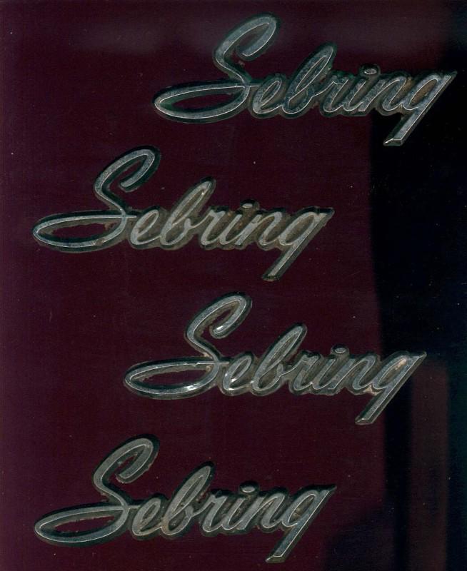 Free ship sebring glue on emblem 1971 * 1972 * 1973 * 1974 qtr panel/trunk 