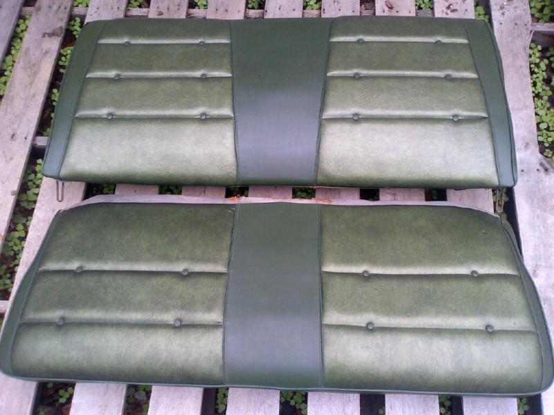 1973 dodge charger rear seat cushion and seat back (green)