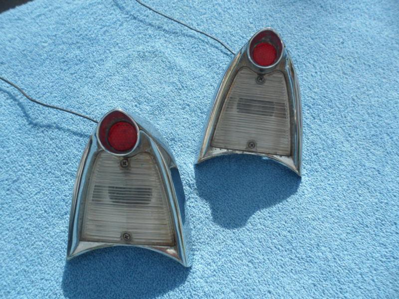 Buy 1956 Ford Crown Victoria Backup Light Chrome Housings Pair in