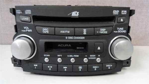 04-06 acura tl am/fm/cassette/6 disc cd/dvd player oem