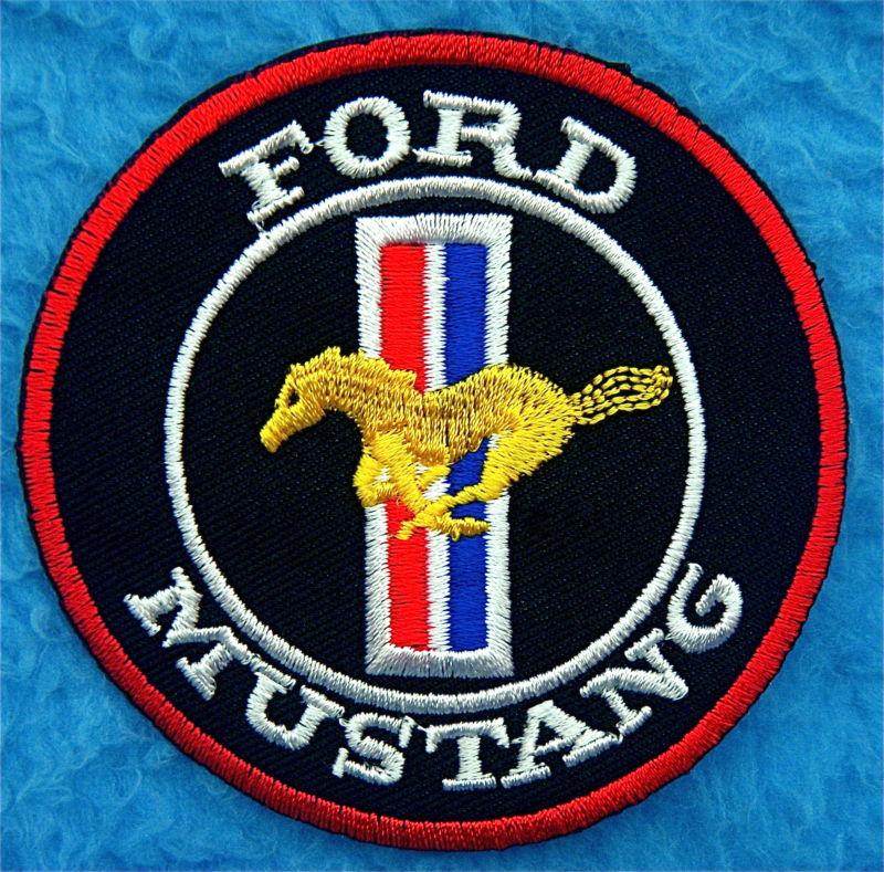 Ford mustang embroidered  sew on or iron patch  3 inch