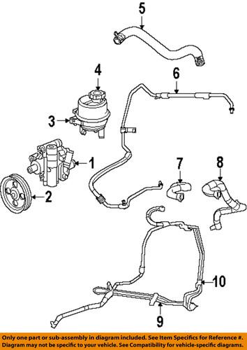 Dodge oem 4766279ad pump & hoses-steering-power steering cooler tube