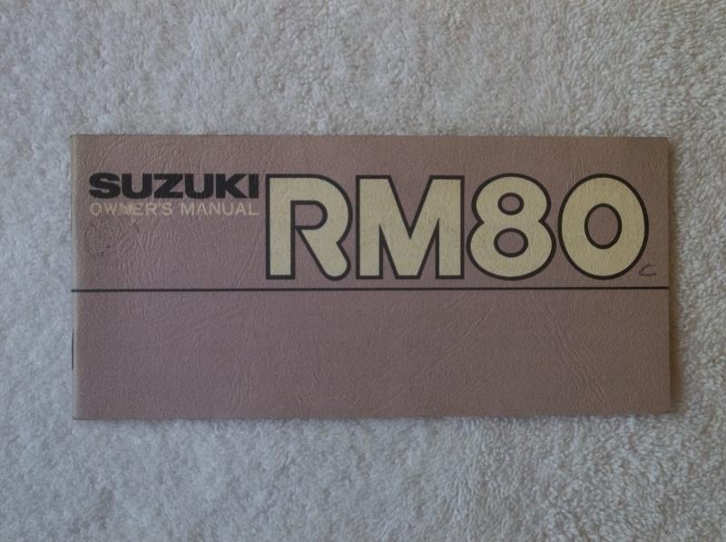 1978 78 original suzuki rm80 owner's manual, oem rm 80