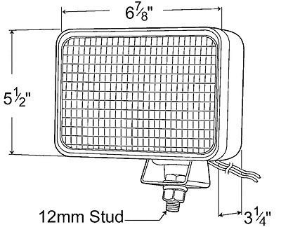 Grote 63191-5 - Large Rectangular Halogen Work Lamp, US $28.36, image 2