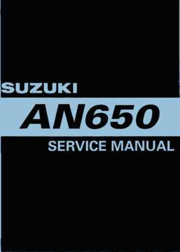 2003 - 2009 suzuki burgman an 650 service repair manual