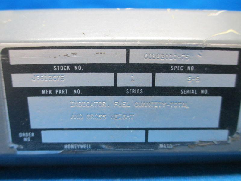 Honeywell Fuel Quantity Indicator P/N: JG613C75 S/N: S-6, US $74.99, image 4