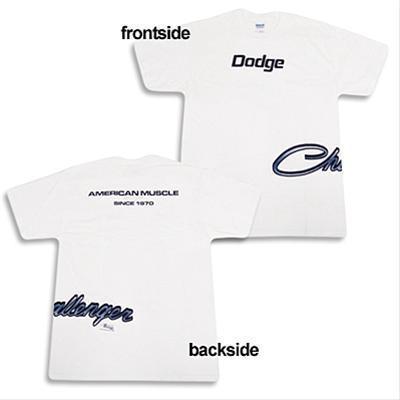 Genuine hotrod hardware t-shirt cotton 1969 challenger white men's large ea