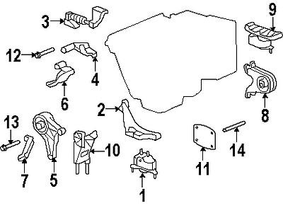 Saturn 15917339 genuine oem factory original mount
