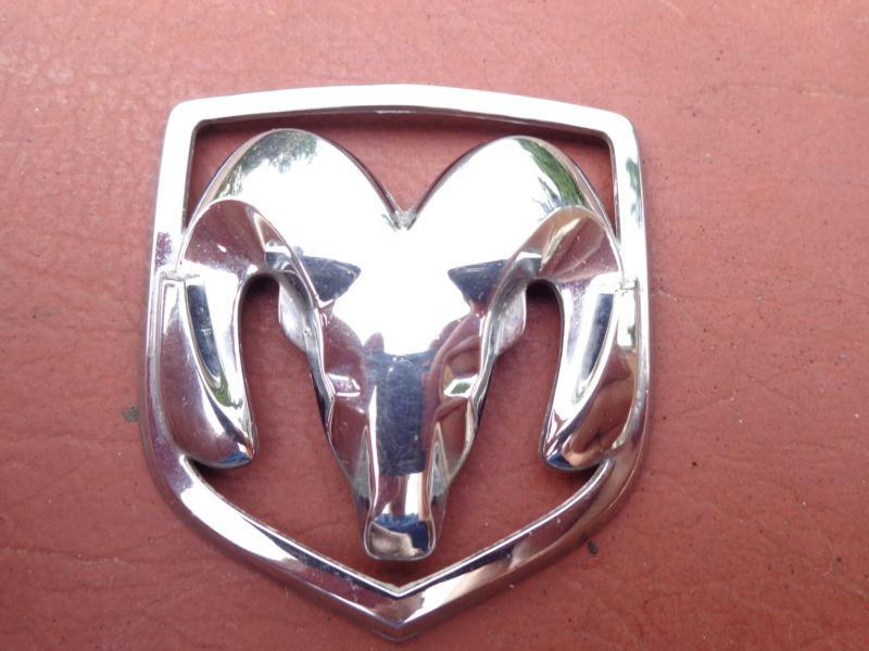 Dodge ram chrome plastic outline emblem no black backing  nice shine
