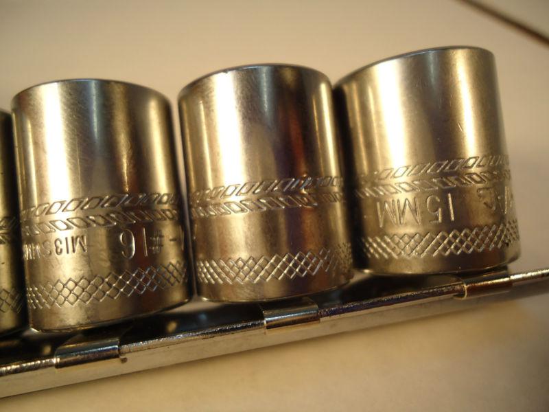 Mac Tools 12 pc 1/4 drive Spherical Metric Short Socket Set 5mm - 15mm , US $58.00, image 2