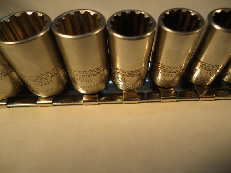 Mac Tools 12 pc 1/4 drive Spherical Metric Short Socket Set 5mm - 15mm , US $58.00, image 10