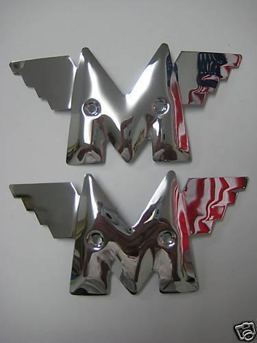 Matchless m chrome petrol tank badges gas badge set