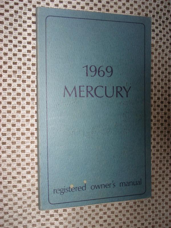 1969 mercury owners manual original glove box nr rare!!