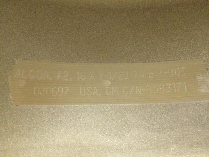 98 99 DEVILLE WHEEL 16X7-1/2 ALUM OPT N99 855888, US $155.00, image 3