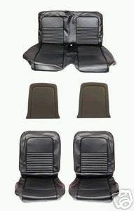 67 mustang seat cover set black upholstery new ,tmi 