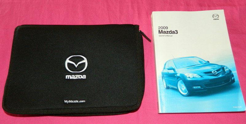 2009 09 mazda 3 mazda3 owner's owners manual guide book  handbook case kit oem