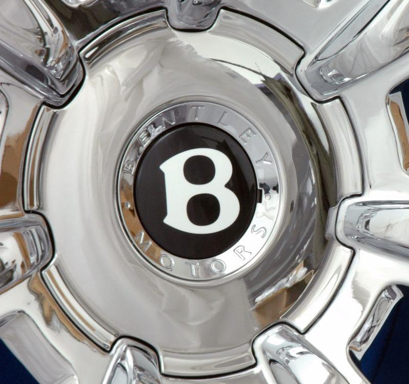 Bentley continental flying spur gt center cap wheel cover chrome 20" rim 1x oem