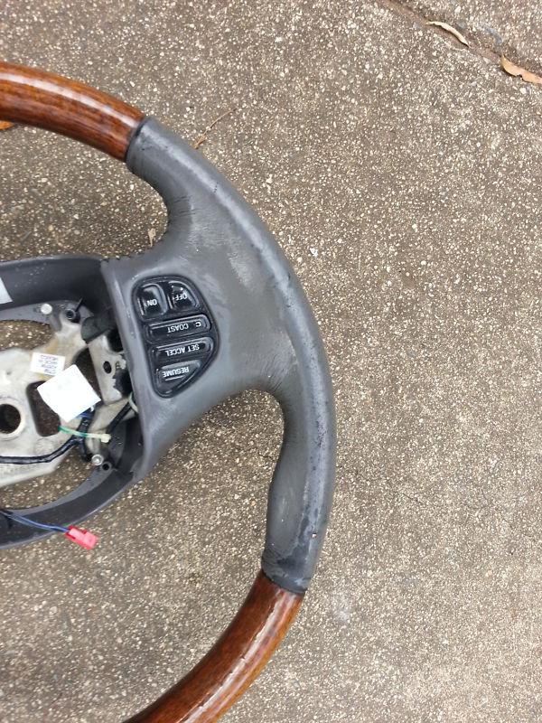USED 98 99 00 01 02 Lincoln Navigator Grey Leather & Wood Grain Steering Wheel, US $125.00, image 5