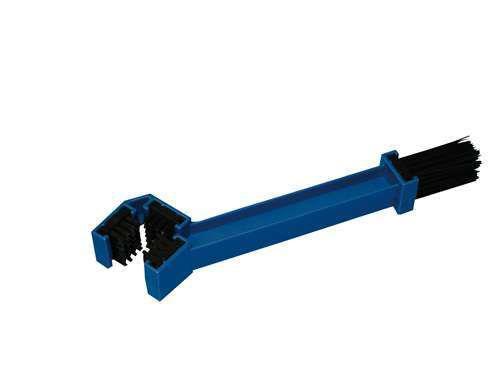 Dual head motorcycle chain brush cleaning tool