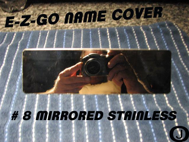  ezgo golf cart stainless steel or diamond plate front name plate 