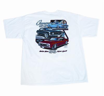 Ghh t-shirt cotton white camaro ss logo men's 2x-lg each