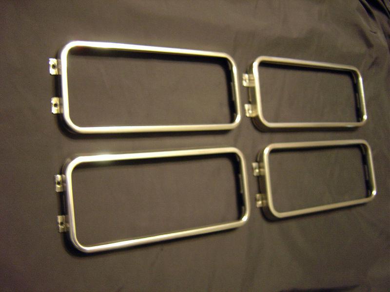 73 74 1973 1974 CHEVY NOVA SS STAINLESS TAIL LIGHT HOUSING TRIM VERY NICE OEM NR, US $73.74, image 2