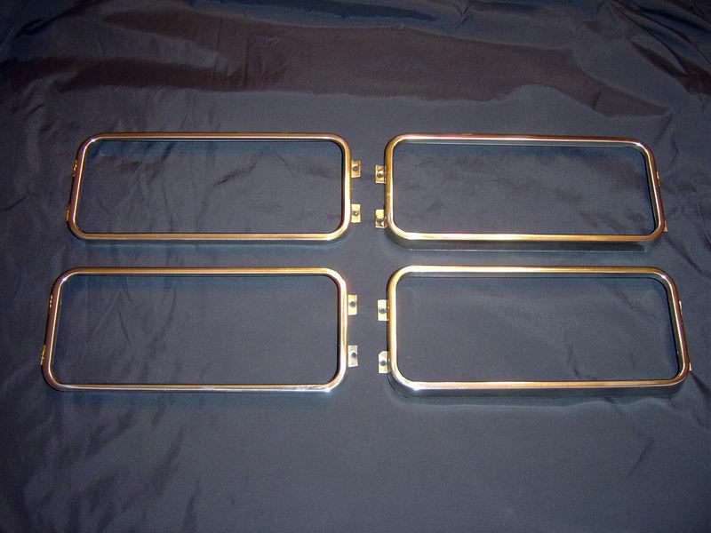 73 74 1973 1974 CHEVY NOVA SS STAINLESS TAIL LIGHT HOUSING TRIM VERY NICE OEM NR, US $73.74, image 4