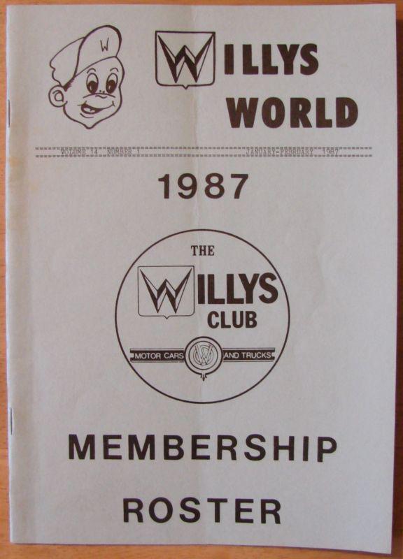 Willys world 1987 newsletter vol. 14 number 1 jeep