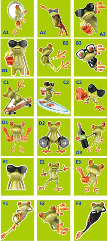 3D Tree Frog Window Decal Decals FOR FORD CC POLO TOYOTA MUSTANG Mini Cooper #F2, US $1.99, image 4