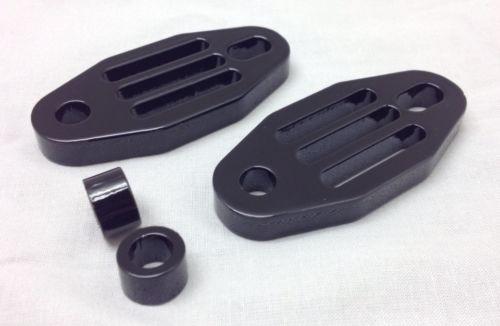 87-06 yamaha banshee billet aluminum "hd" front exhaust hangers-gloss black