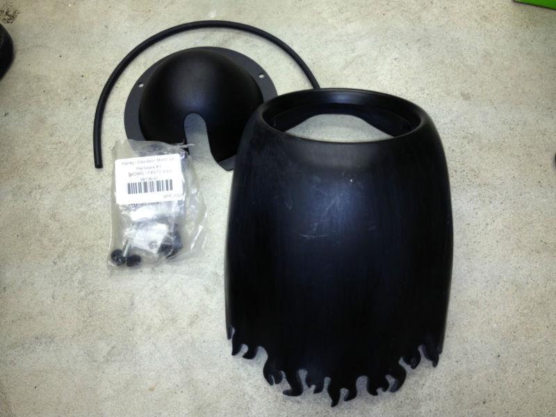 Purchase Custom Harley Davidson Headlight Visor with Custom Cut Flames