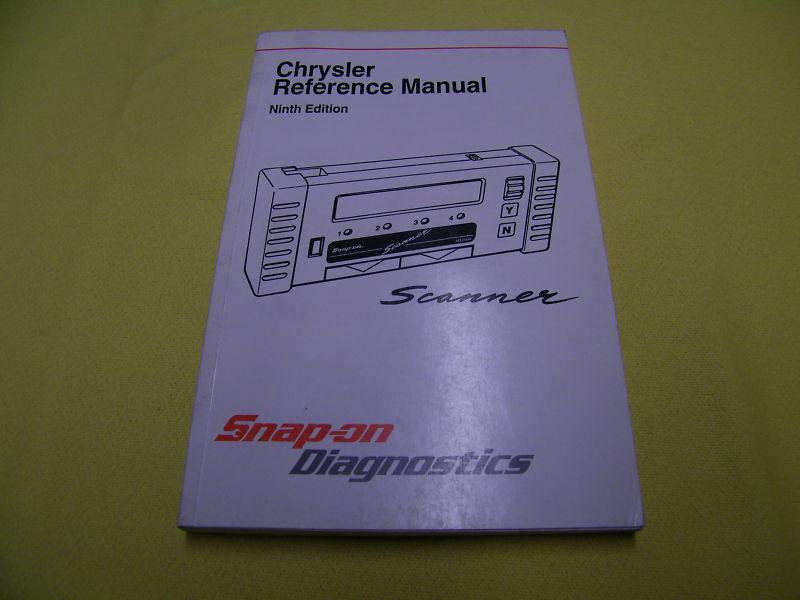 Snap-on scanner , chrysler reference manual 9th adition 1998