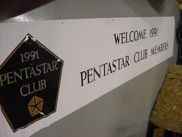 Chrysler pentstar club 1991 welcome banner