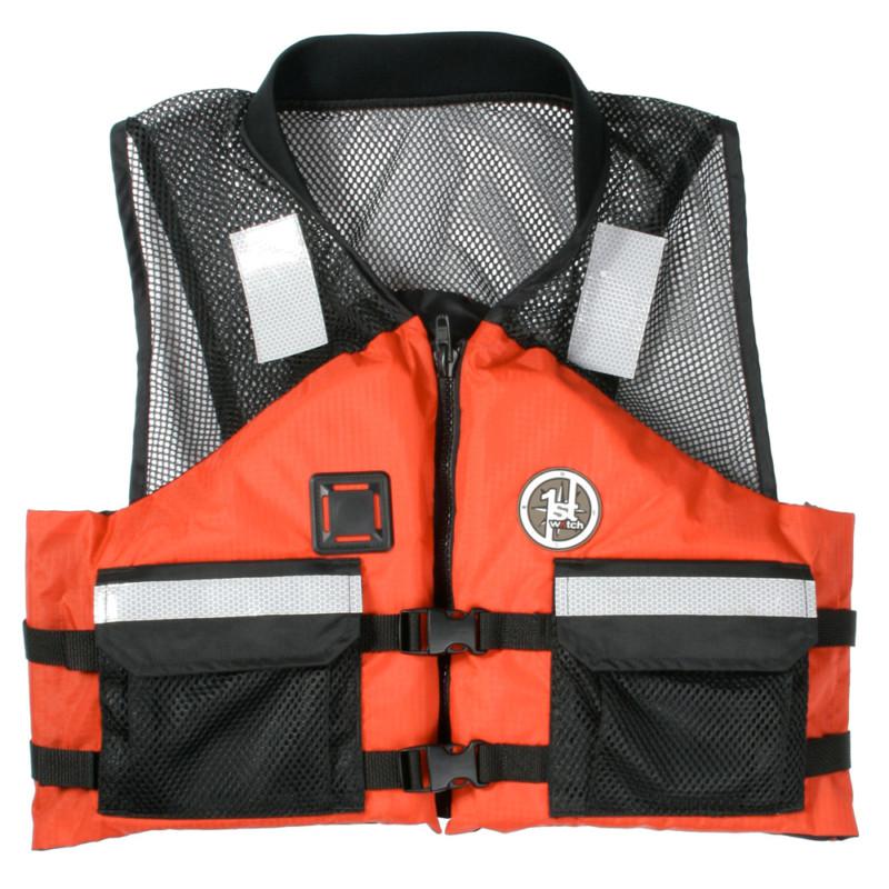 First watch av-500 mesh crew vest - orange/black - xx-large