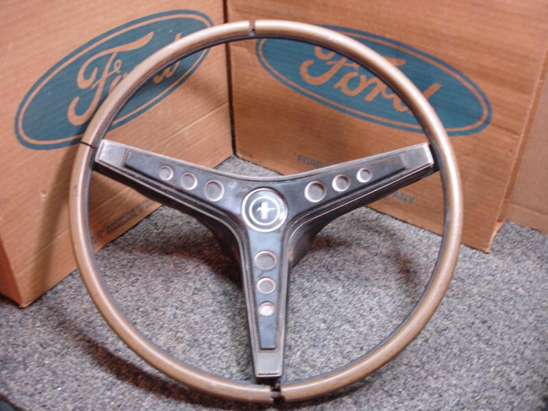 69 1969 mustang mach1 boss rimblow rim blow  woodgrain steering wheel black