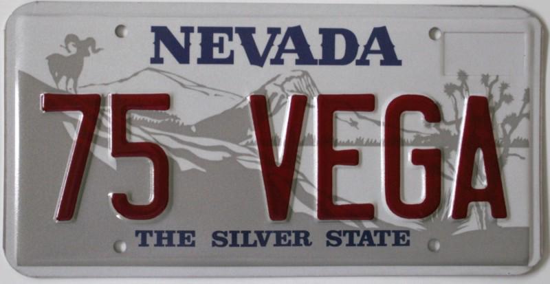 75 vega metal novelty license plate for your 1975 chevy